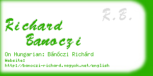 richard banoczi business card