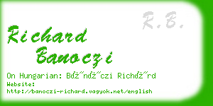 richard banoczi business card